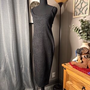 PrettyLittleThing Charcoal Midi Dress